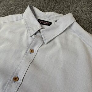 Roundtree & Yorke Mens 3XB Light Blue Modal Blend Short Sleeve Button Down Shirt